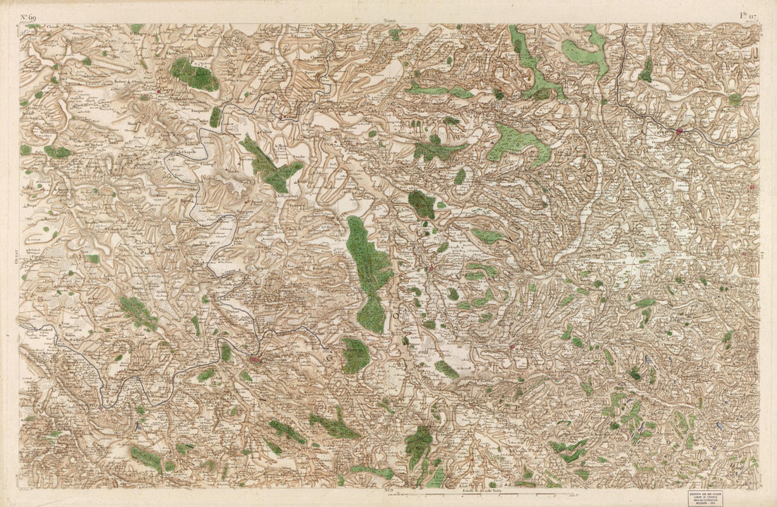 This old map of Image 72 from Carte De France from 1756 was created by Société De La Carte De France in 1756