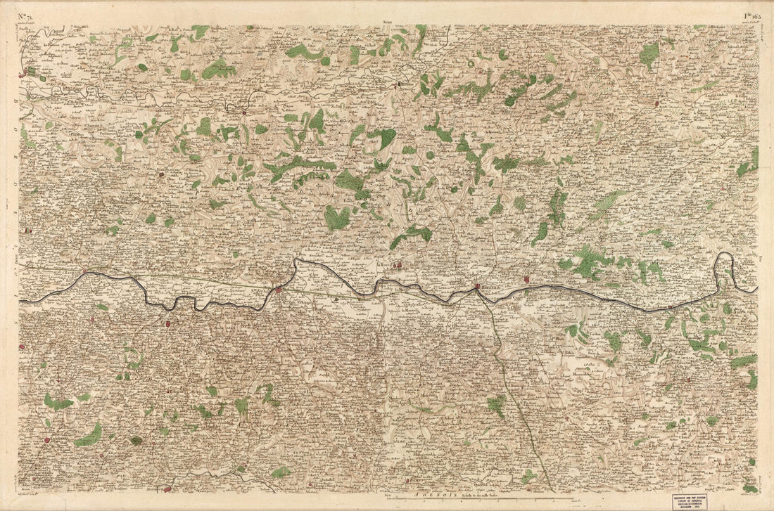 This old map of Image 74 from Carte De France from 1756 was created by Société De La Carte De France in 1756