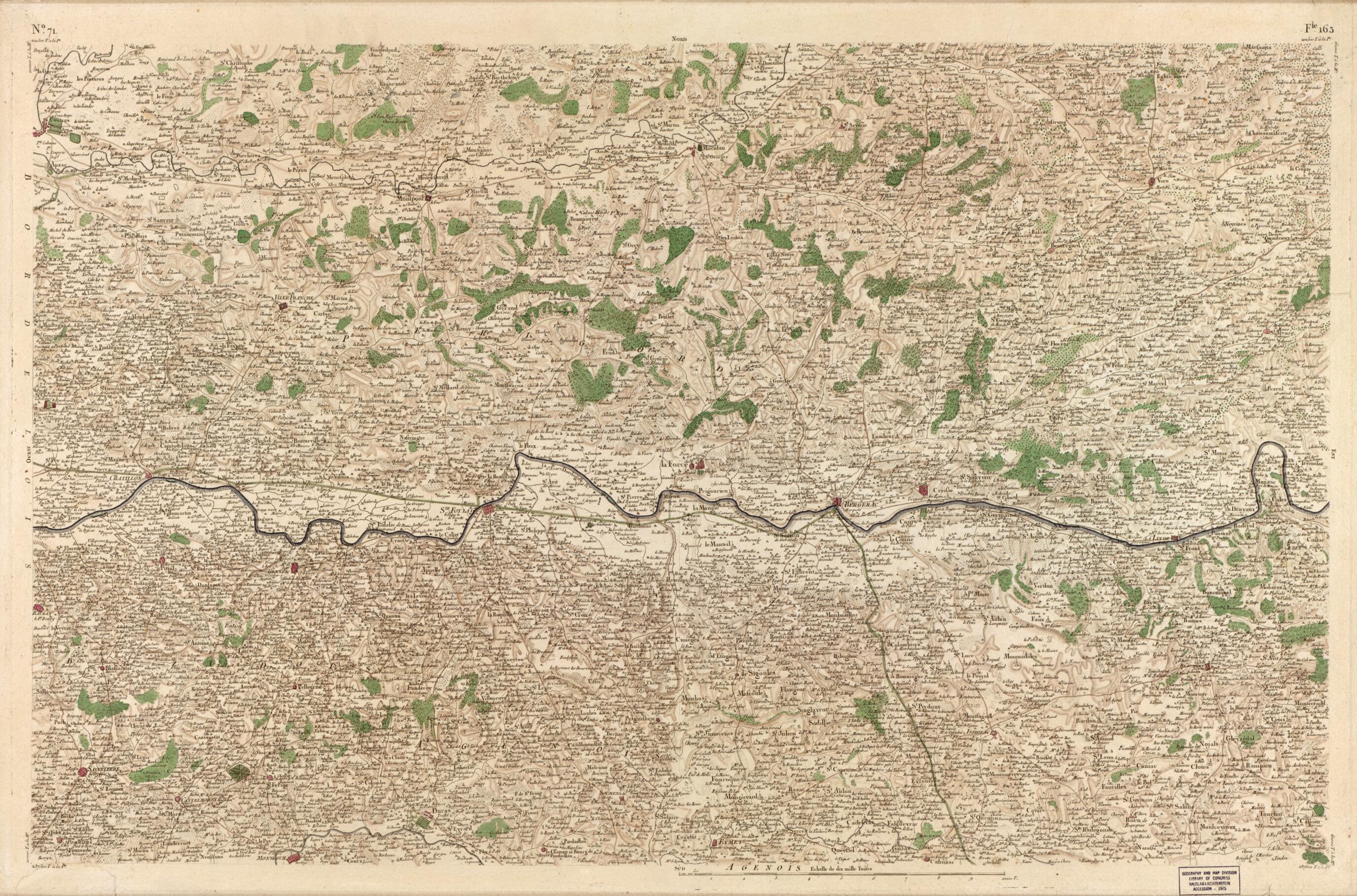 This old map of Image 74 from Carte De France from 1756 was created by Société De La Carte De France in 1756