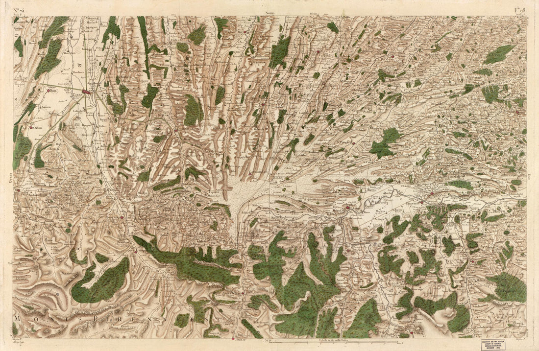 This old map of Image 78 from Carte De France from 1756 was created by Société De La Carte De France in 1756
