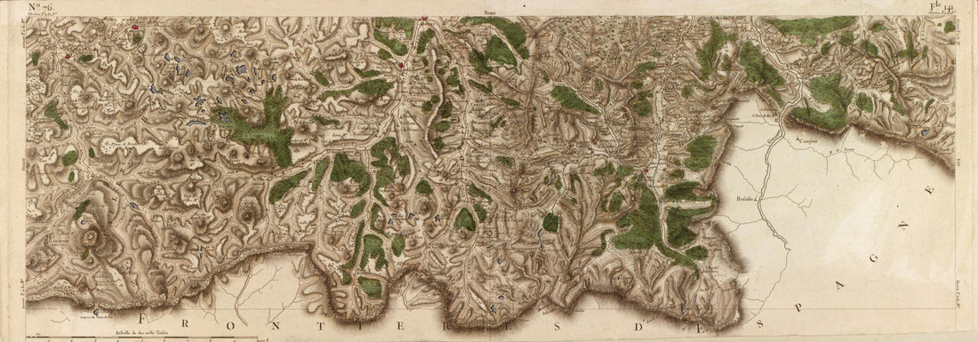This old map of Image 79 from Carte De France from 1756 was created by Société De La Carte De France in 1756