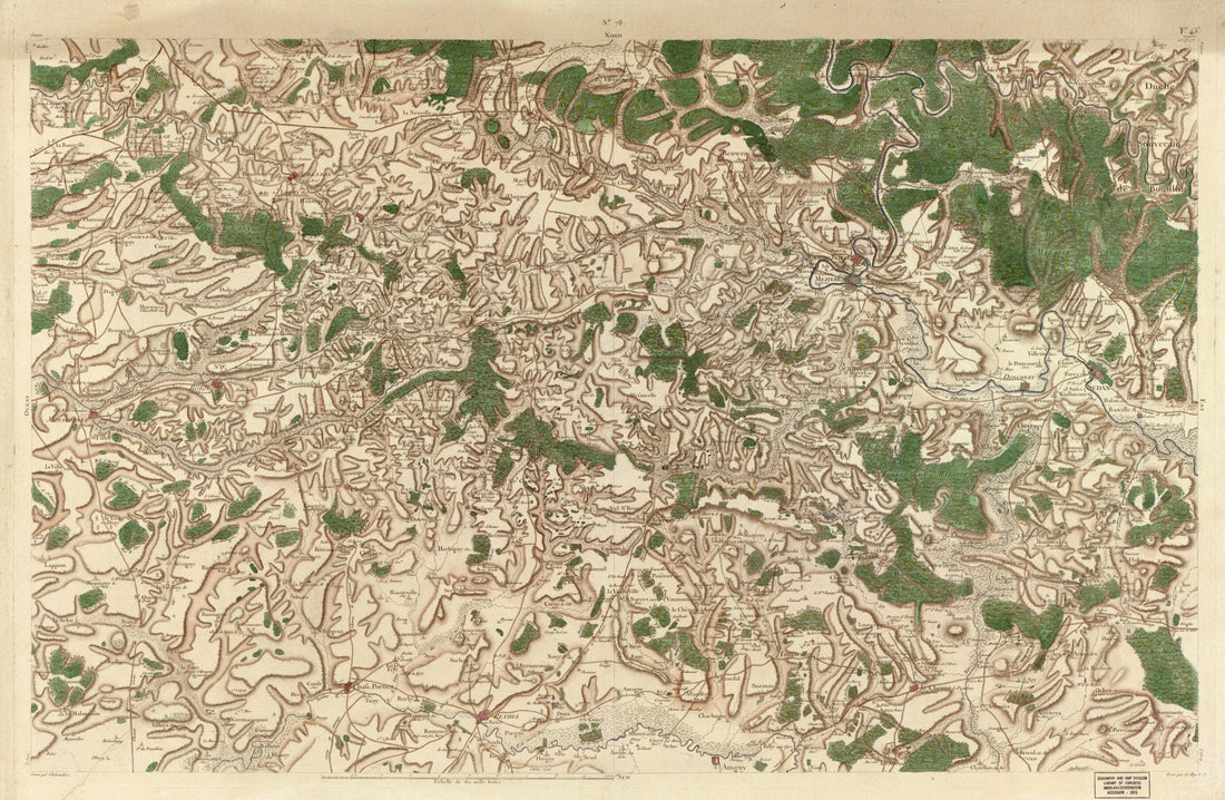This old map of Image 81 from Carte De France from 1756 was created by Société De La Carte De France in 1756