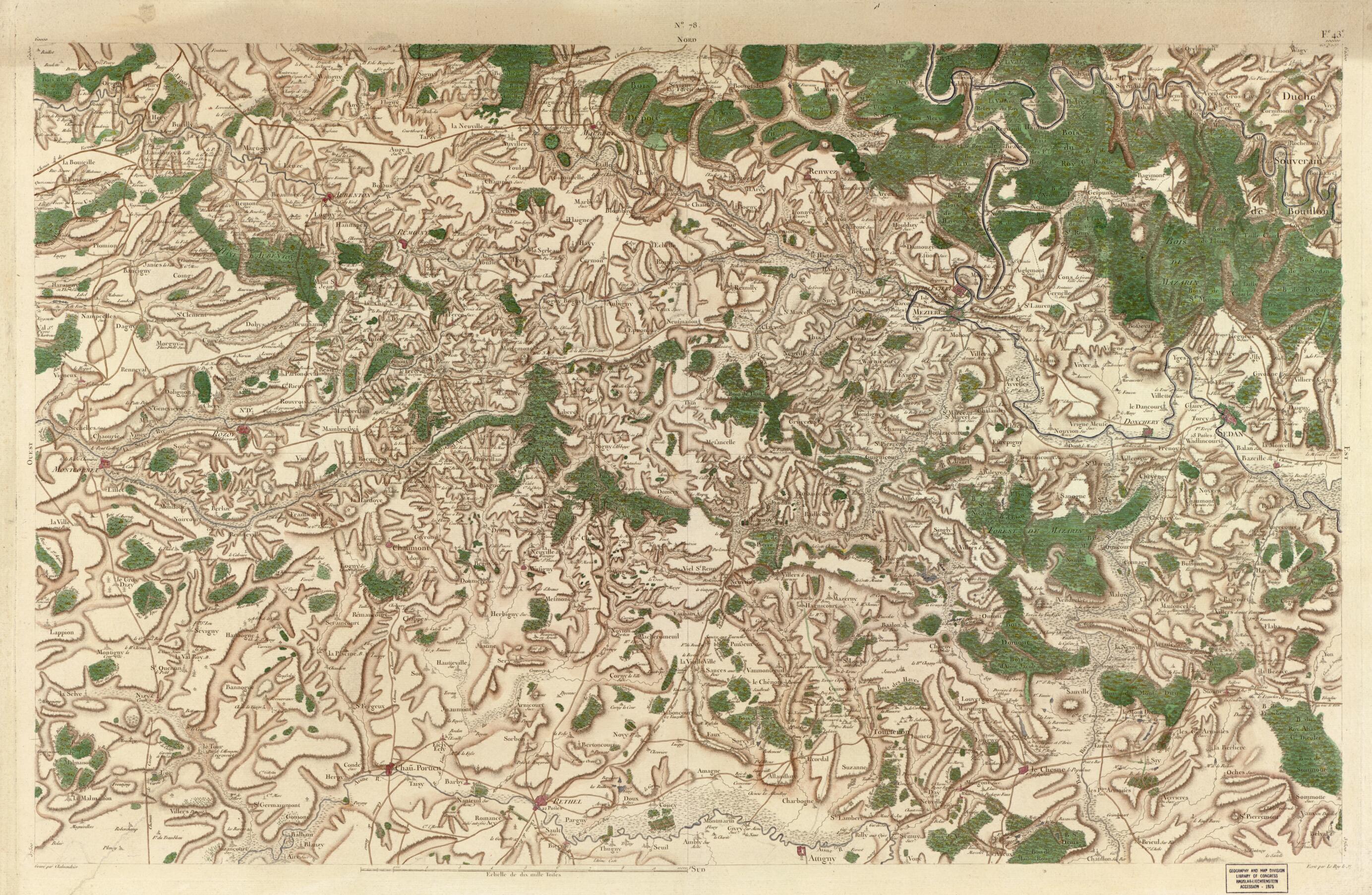 This old map of Image 81 from Carte De France from 1756 was created by Société De La Carte De France in 1756
