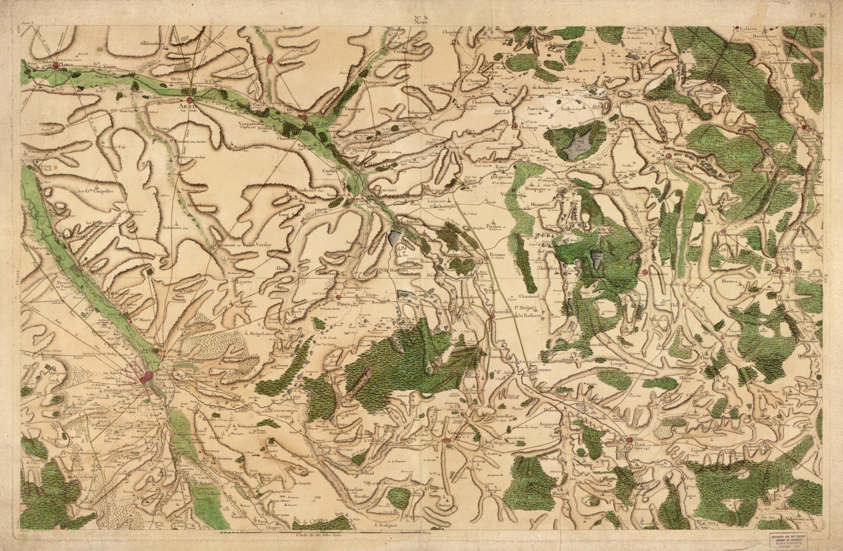 This old map of Image 84 from Carte De France from 1756 was created by Société De La Carte De France in 1756