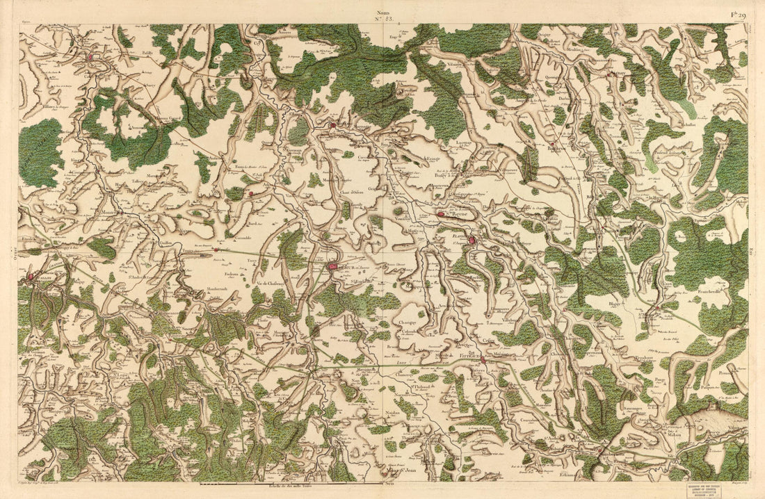 This old map of Image 86 from Carte De France from 1756 was created by Société De La Carte De France in 1756