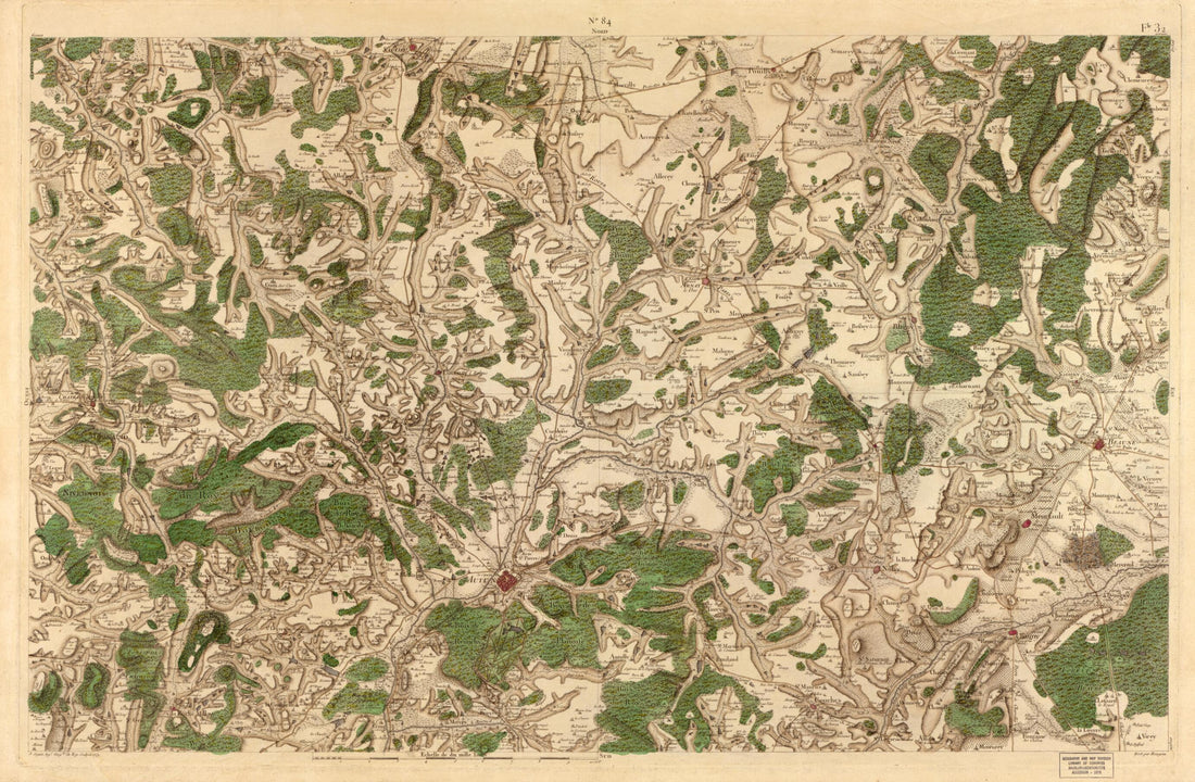 This old map of Image 87 from Carte De France from 1756 was created by Société De La Carte De France in 1756