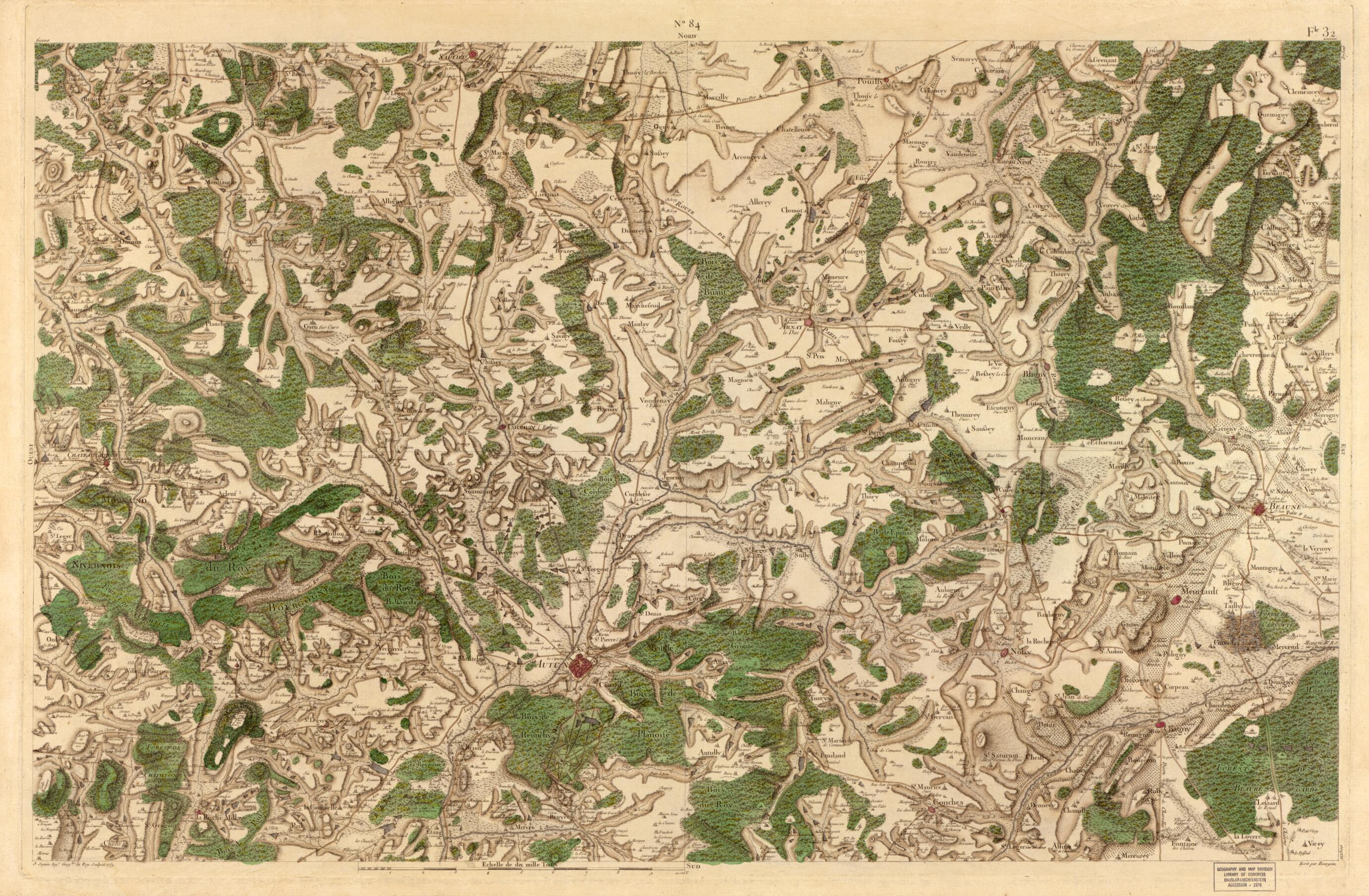 This old map of Image 87 from Carte De France from 1756 was created by Société De La Carte De France in 1756