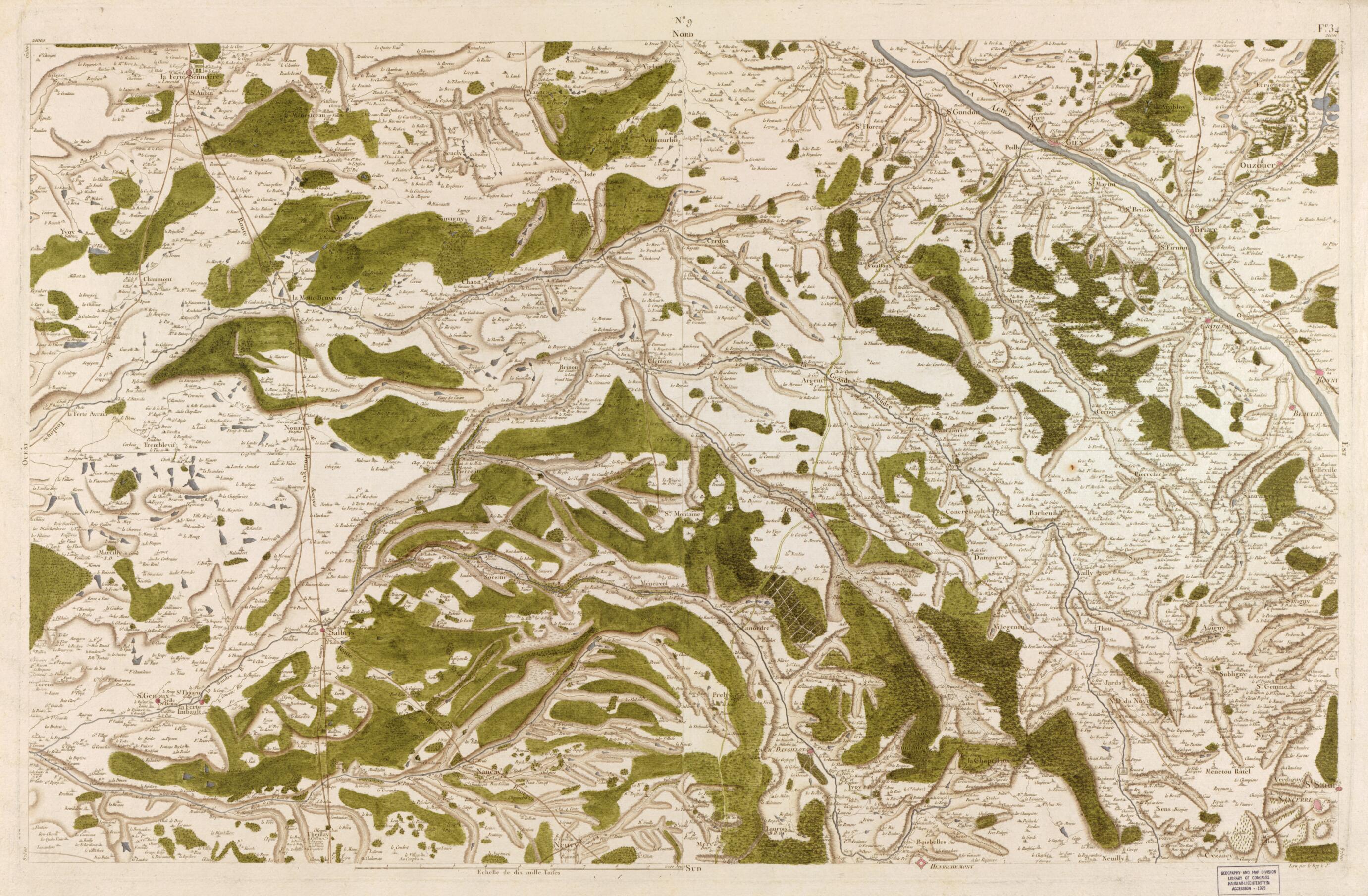 This old map of Image 9 from Carte De France from 1756 was created by Société De La Carte De France in 1756