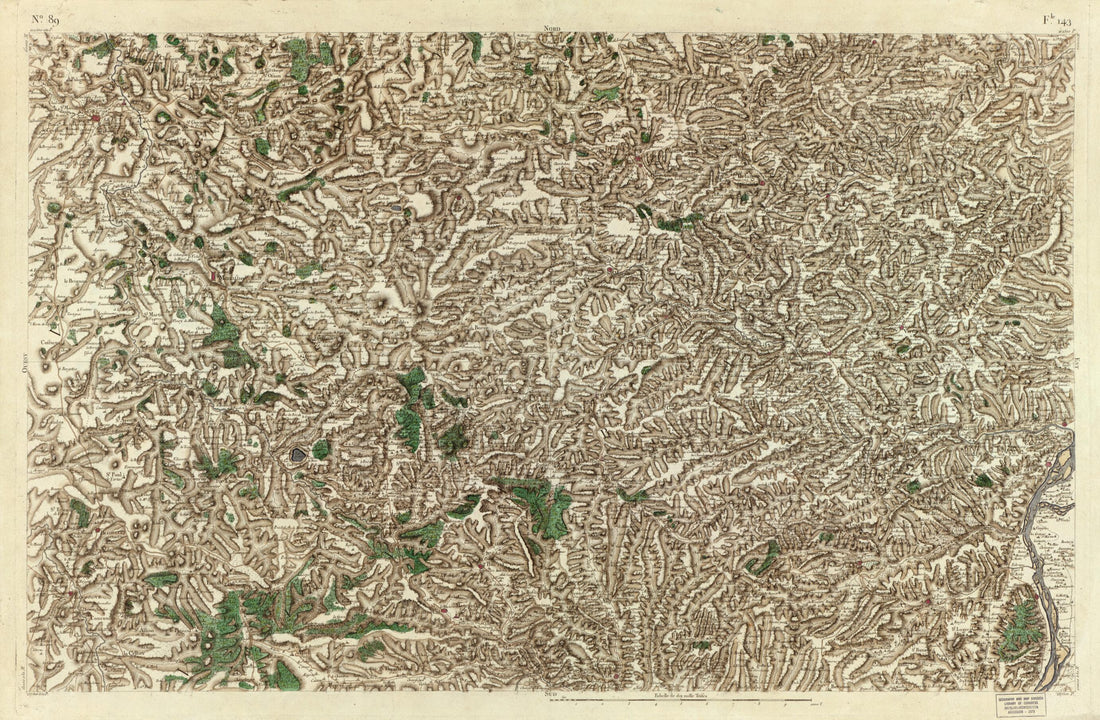 This old map of Image 92 from Carte De France from 1756 was created by Société De La Carte De France in 1756