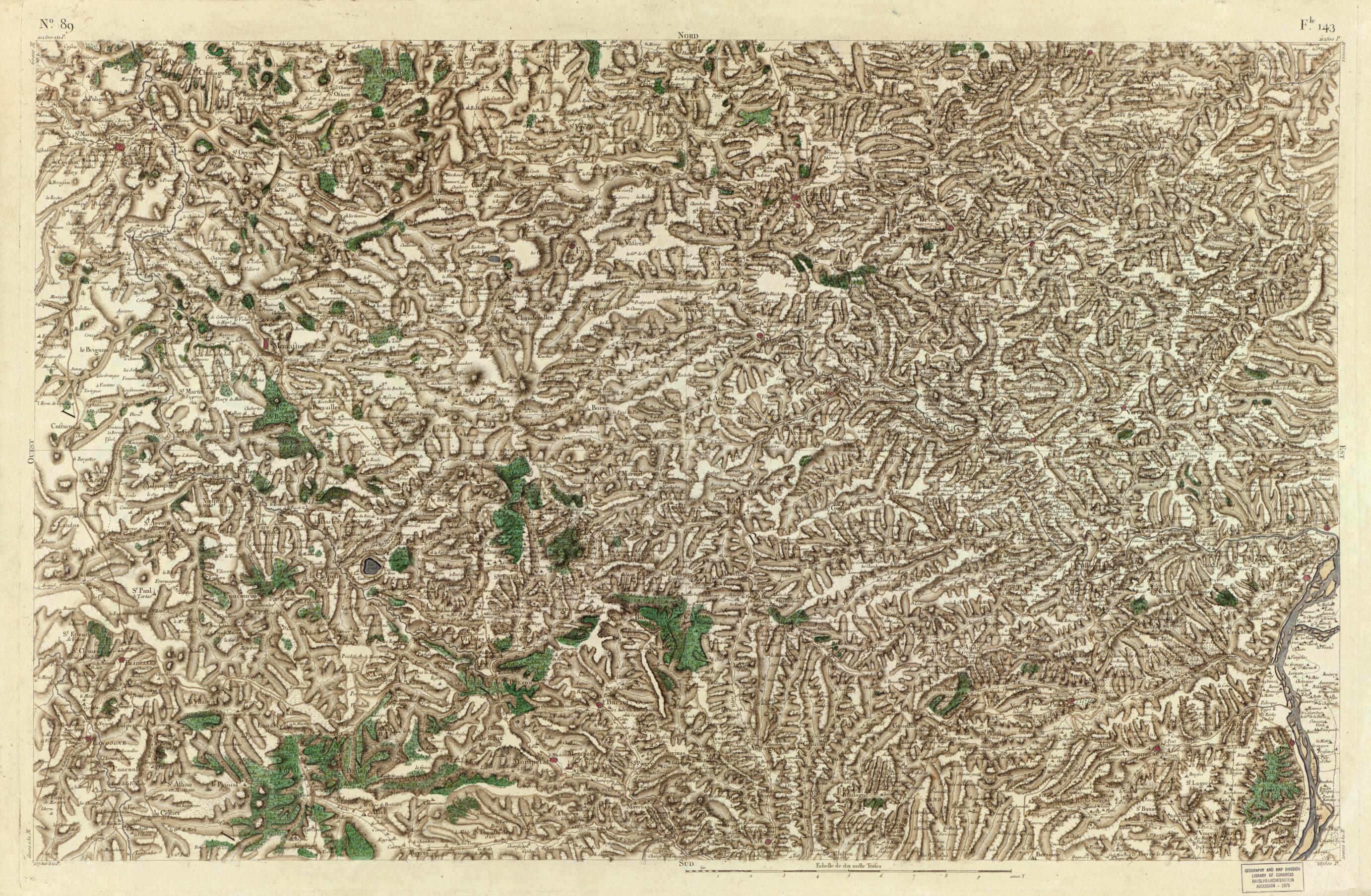 This old map of Image 92 from Carte De France from 1756 was created by Société De La Carte De France in 1756