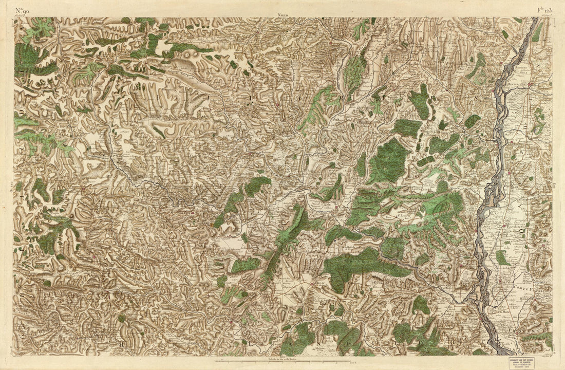 This old map of Image 93 from Carte De France from 1756 was created by Société De La Carte De France in 1756