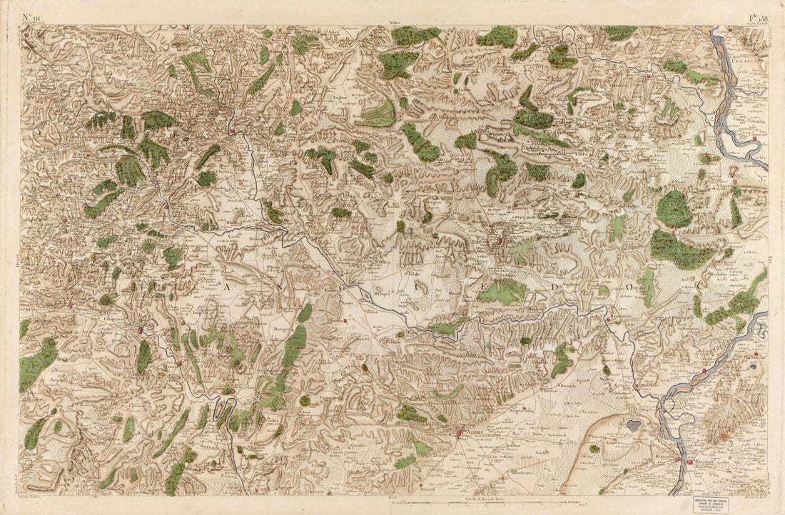 This old map of Image 94 from Carte De France from 1756 was created by Société De La Carte De France in 1756