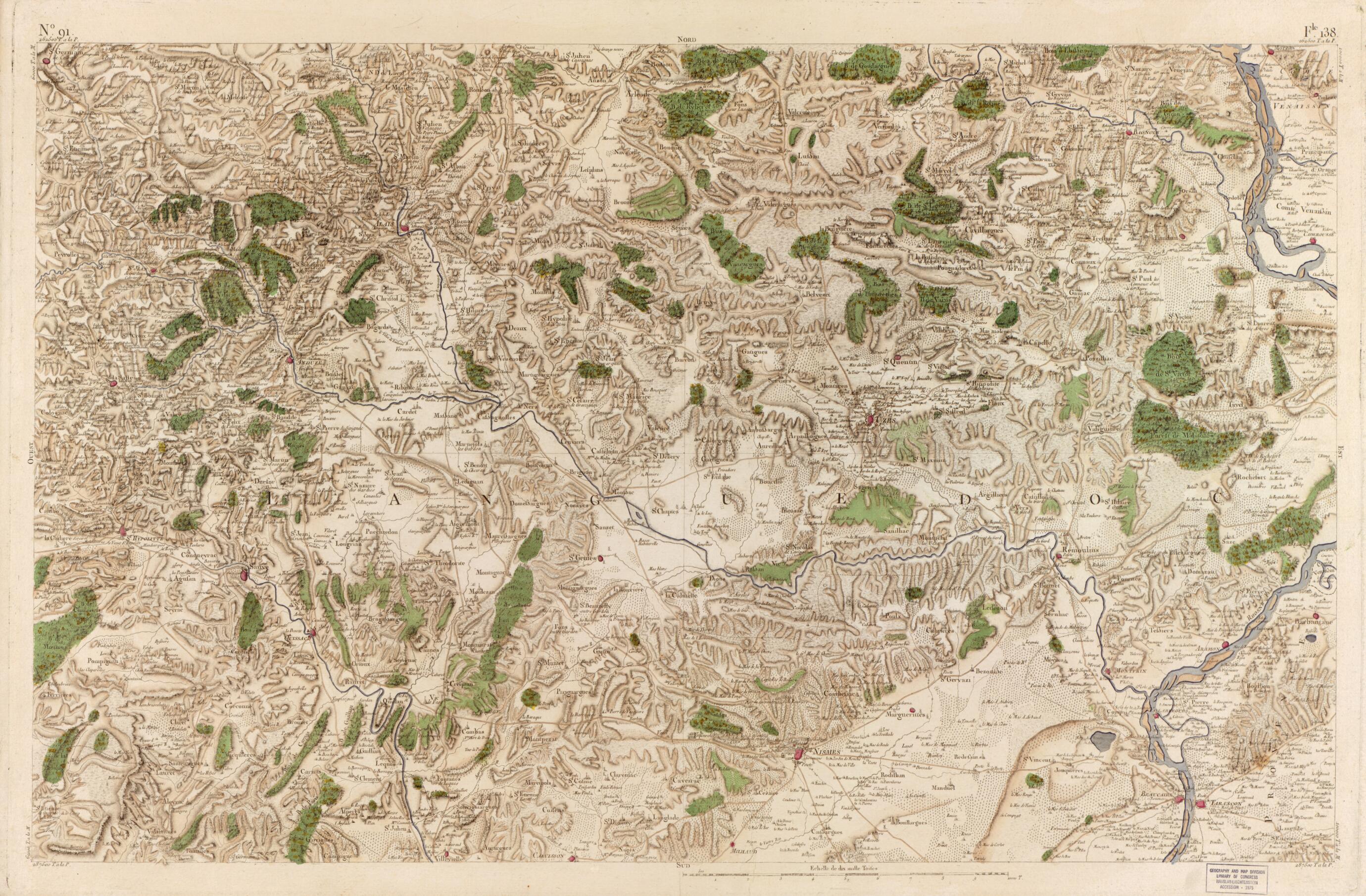 This old map of Image 94 from Carte De France from 1756 was created by Société De La Carte De France in 1756