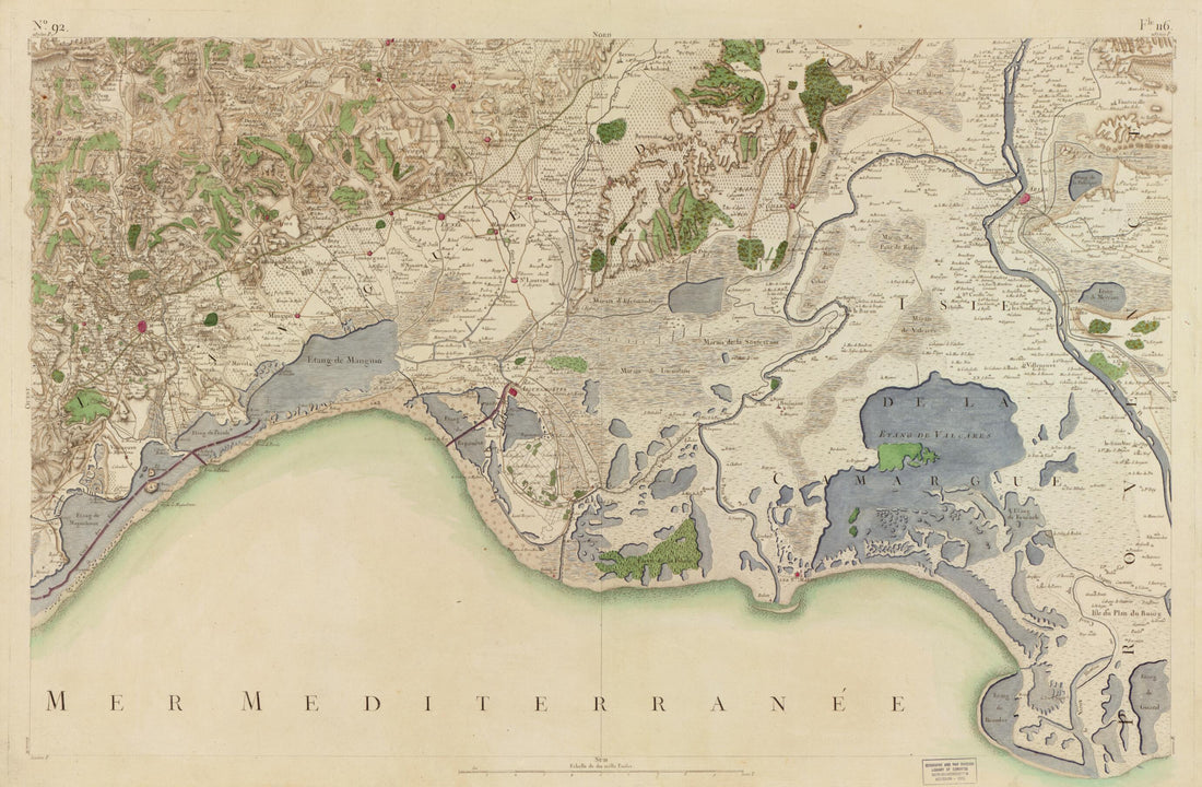 This old map of Image 95 from Carte De France from 1756 was created by Société De La Carte De France in 1756
