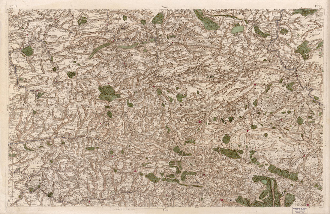 This old map of Image 98 from Carte De France from 1756 was created by Société De La Carte De France in 1756