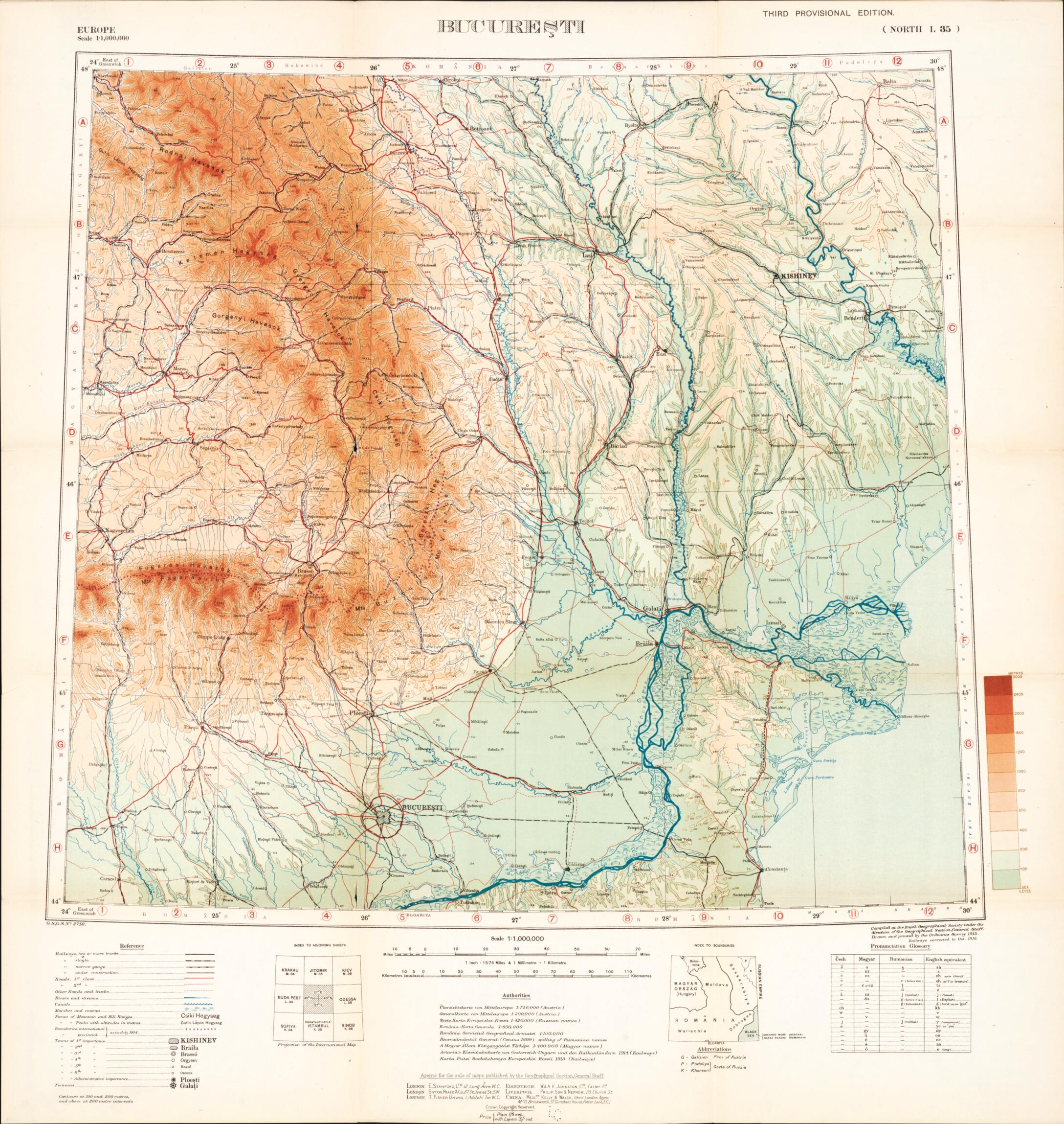This old map of Bucuresti from Maps of Austria-Hungary. from 1919 was created by Great Britain. War Office. General Staff in 1919