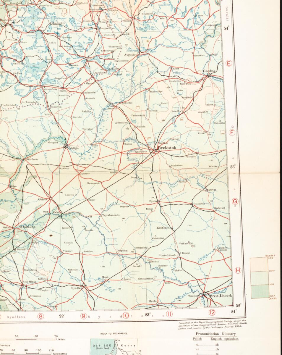 This old map of (Warsaw) Varshava from Maps of Poland. from 1919 was created by  Great Britain. War Office. General Staff. Geographical Section in 1919