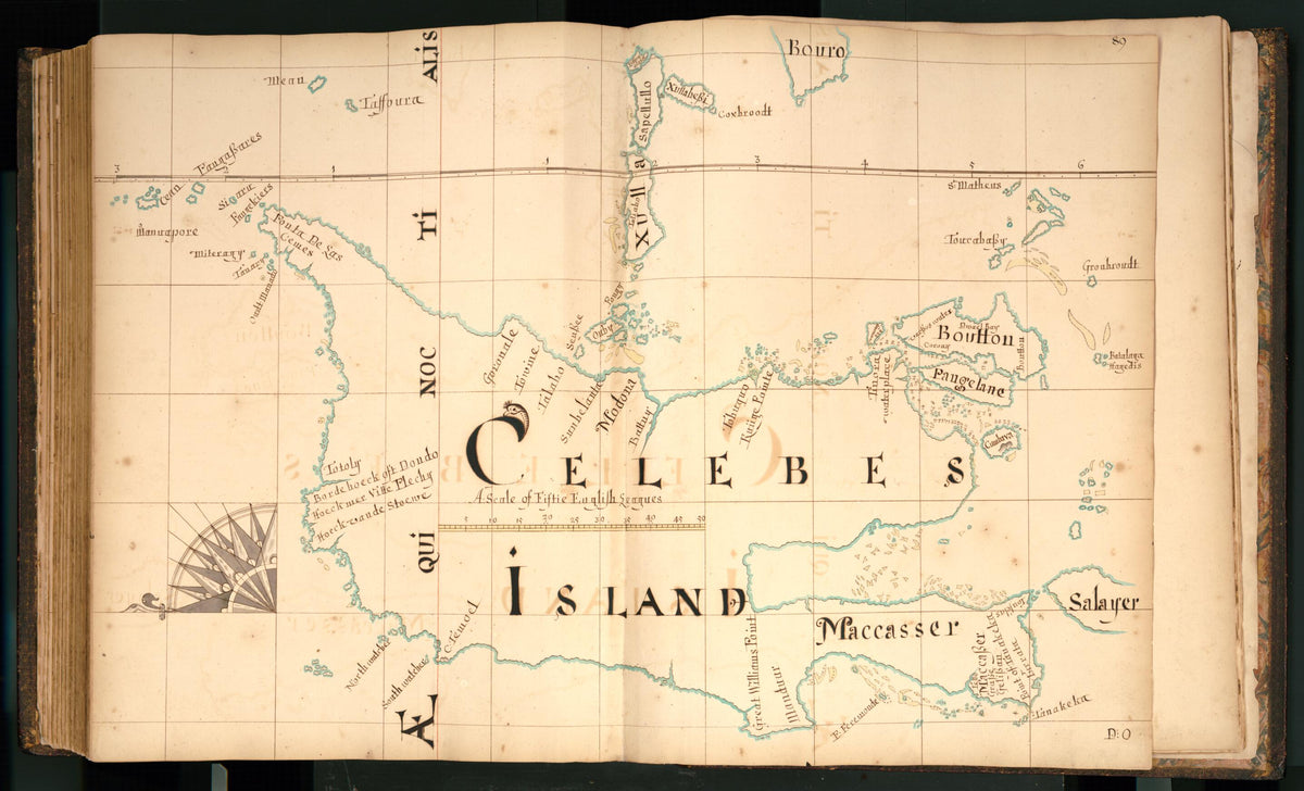 89) Celebes Island from Buccaneer Atlas 1690 by Relic Map Company