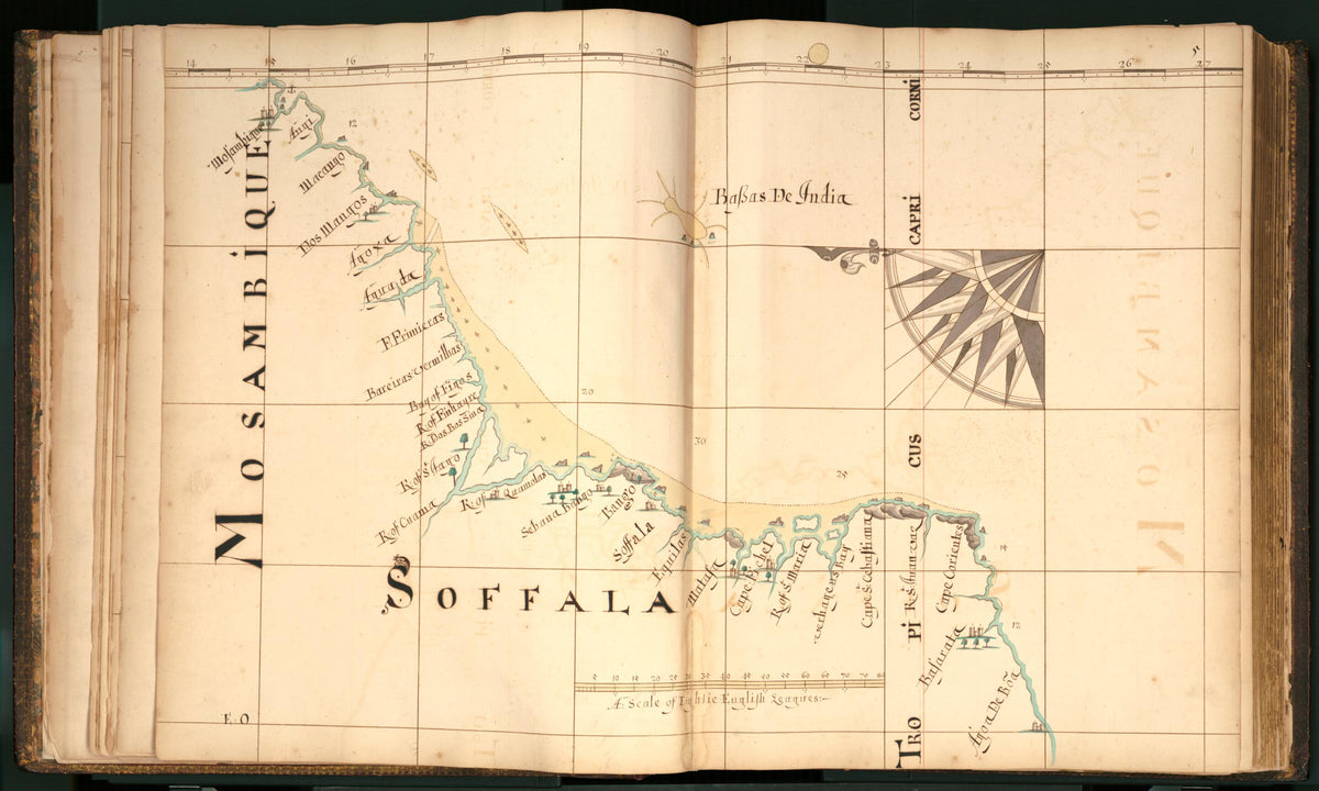 5) Mosambique, Soffala from Buccaneer Atlas 1690 by Relic Map Company