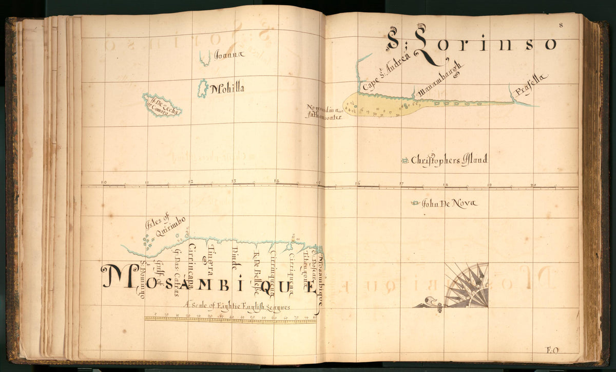 8) Mosambuique, S. Lorinso from Buccaneer Atlas 1690 by Relic Map Company