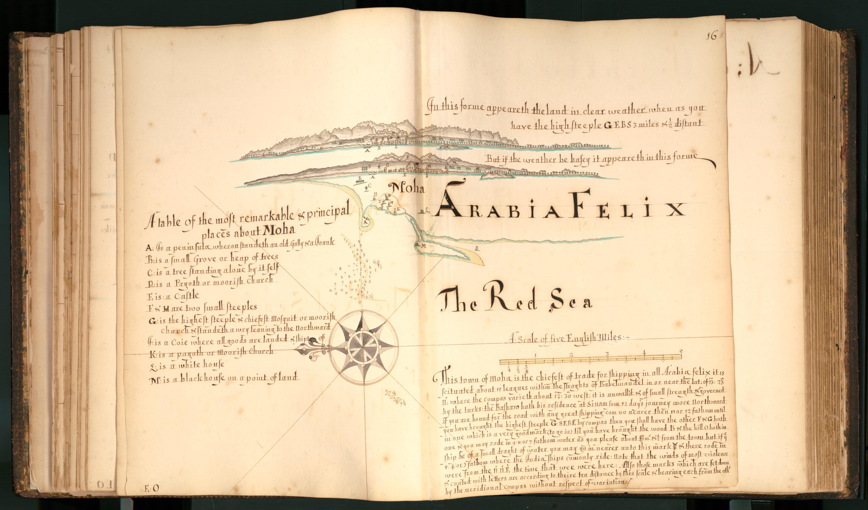 This old map of 16) Moha, Arabian Felix, the Red Sea from Buccaneer Atlas from 1690 was created by William Hacke in 1690