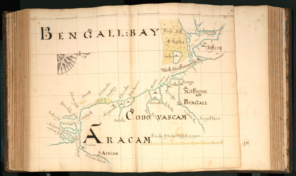 54) Bengall Bay, Aracam from Buccaneer Atlas 1690 by Relic Map Company