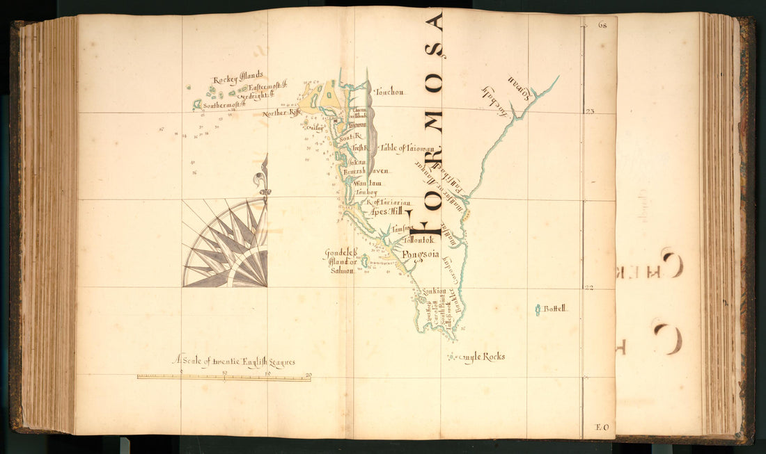 This old map of 68) Formosa from Buccaneer Atlas from 1690 was created by William Hacke in 1690