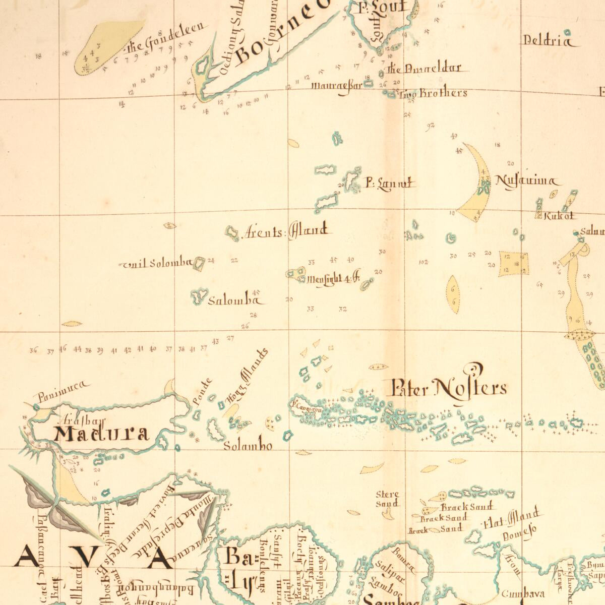 This old map of 87) Celebes, Java from Buccaneer Atlas from 1690 was created by William Hacke in 1690