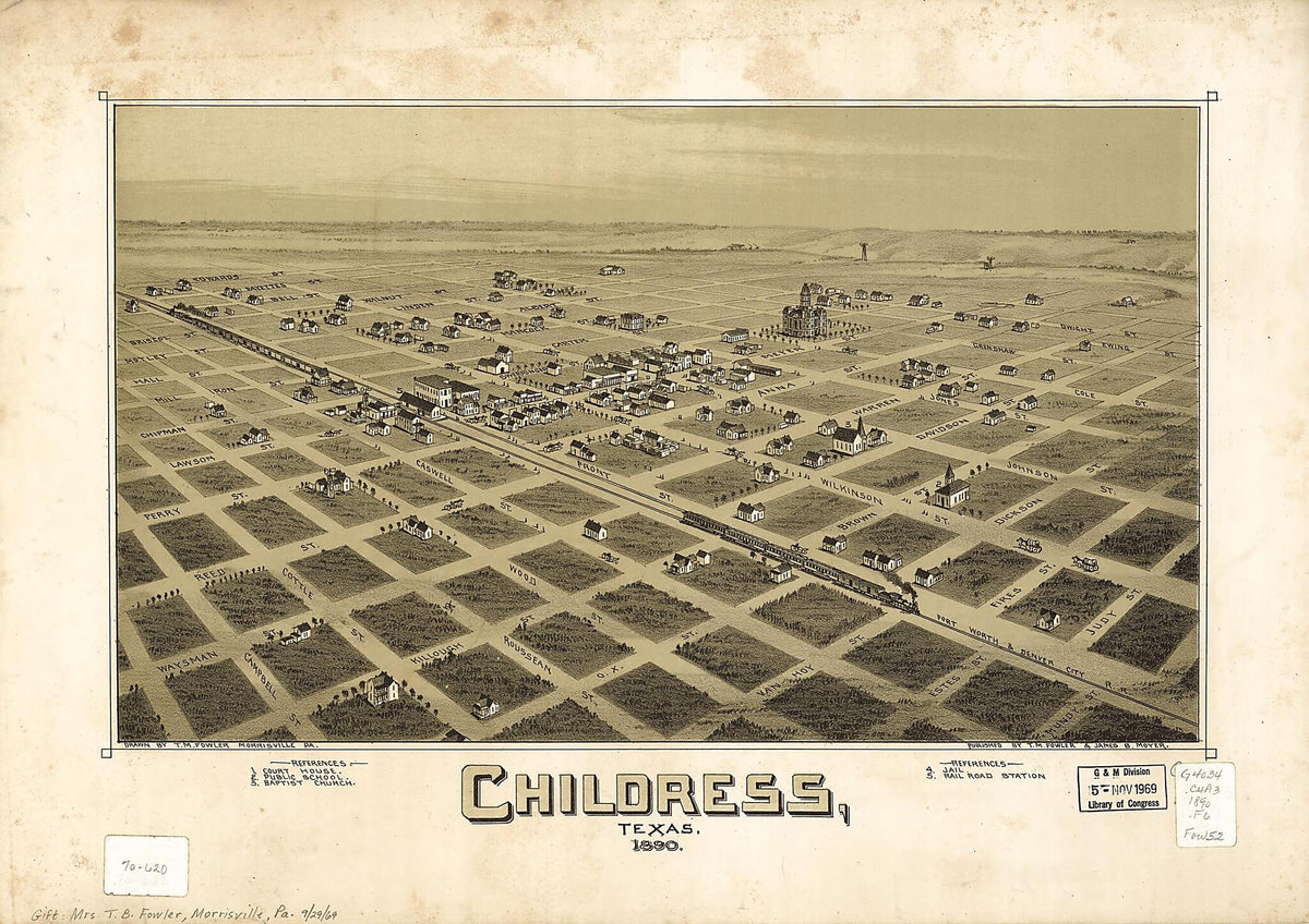 Childress, Texas 1890 by Relic Map Company