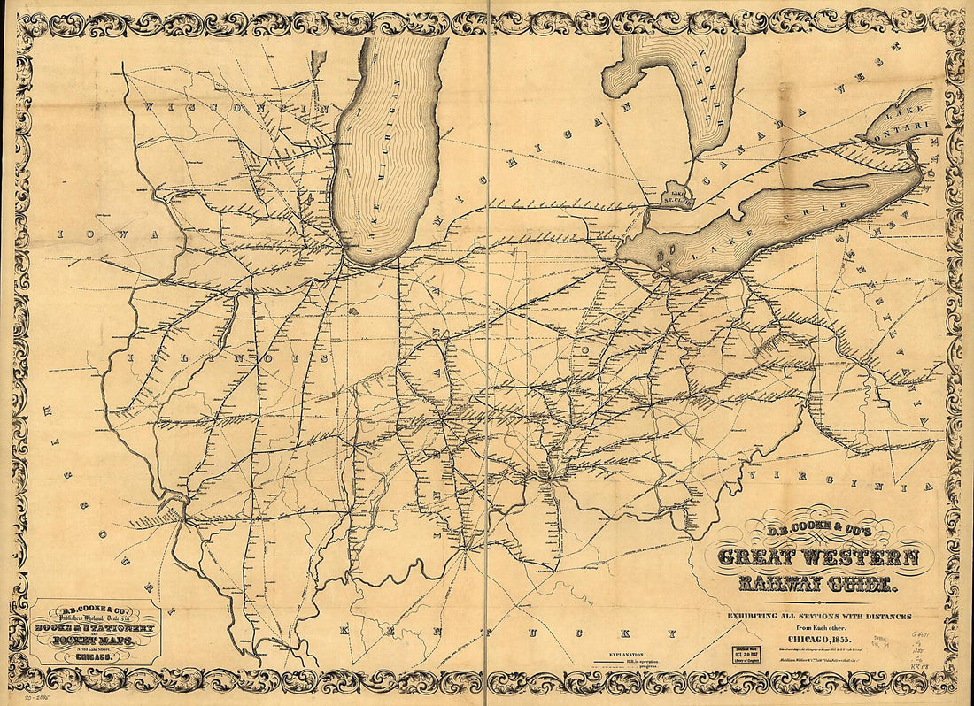 This old map of D.B. Cooke & County&