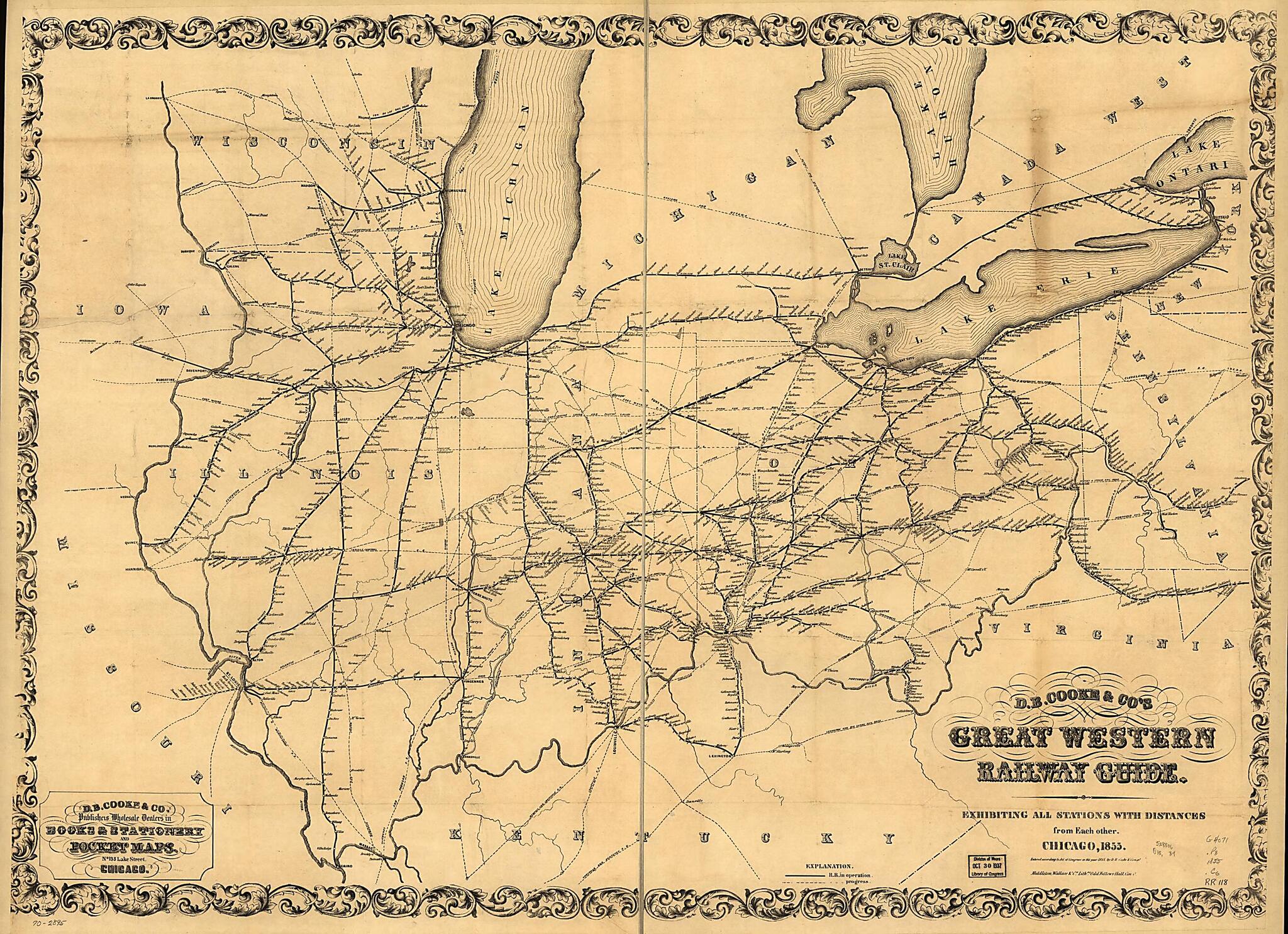 This old map of D.B. Cooke & County&