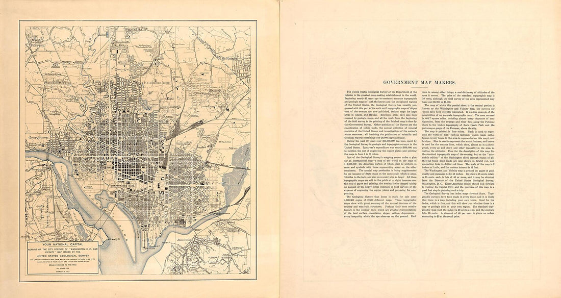 This old map of Your National Capital from 1917 was created by Geological Survey (U.S.) in 1917