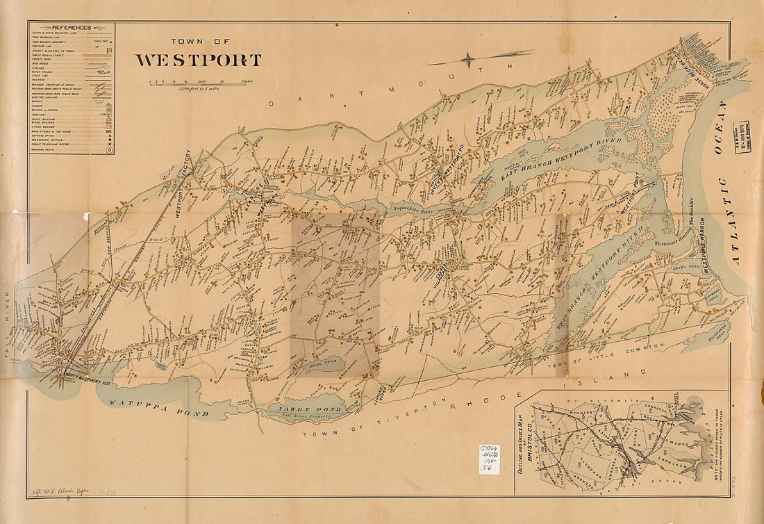 This old map of Town of Westport from 1910 was created by in 1910