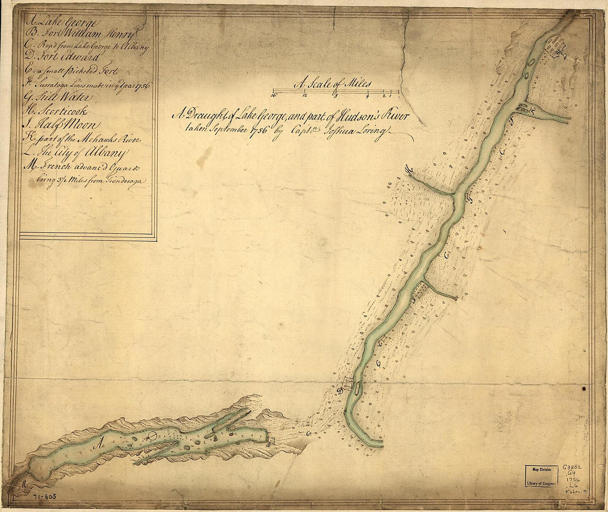 A Draught of Lake George, and Part of Hudson&