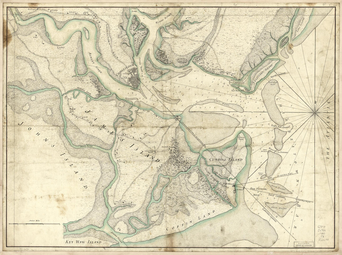 This old map of Marks &c. from the Surveys Made In the Colony from 1780 was created by William Faden in 1780