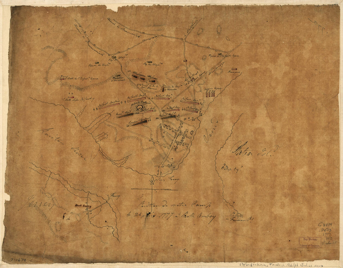 Position De Notre Camp Le 24 Juin 1777 à Perth Amboy by Relic Map Company