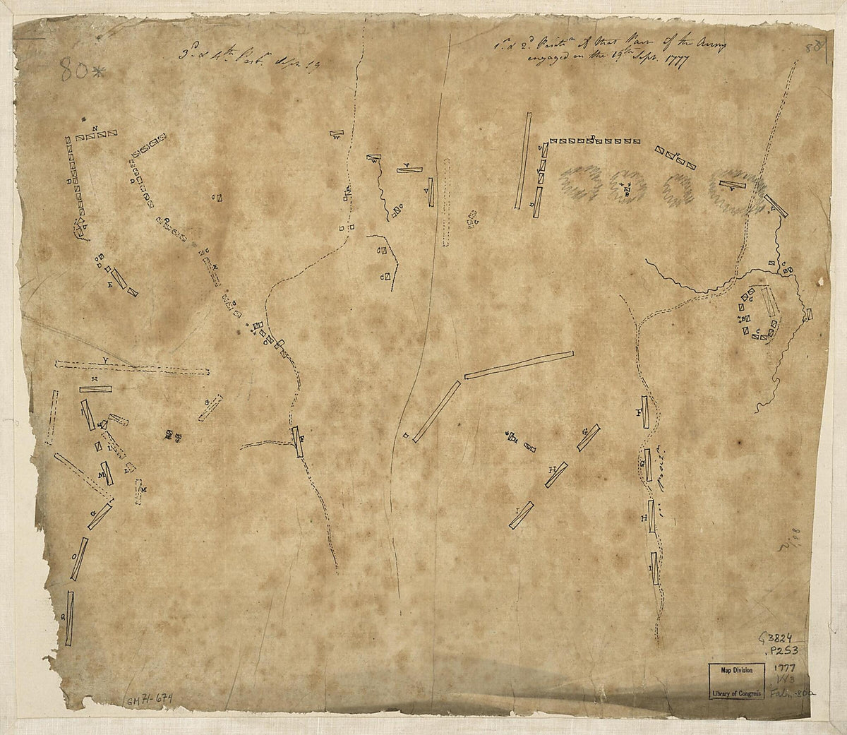 1st. & 2d. Position of That Part of the Army Engaged On the 19th Sept. in 1777. 3d & 4th Postn. Sept. 19 by Relic Map Company