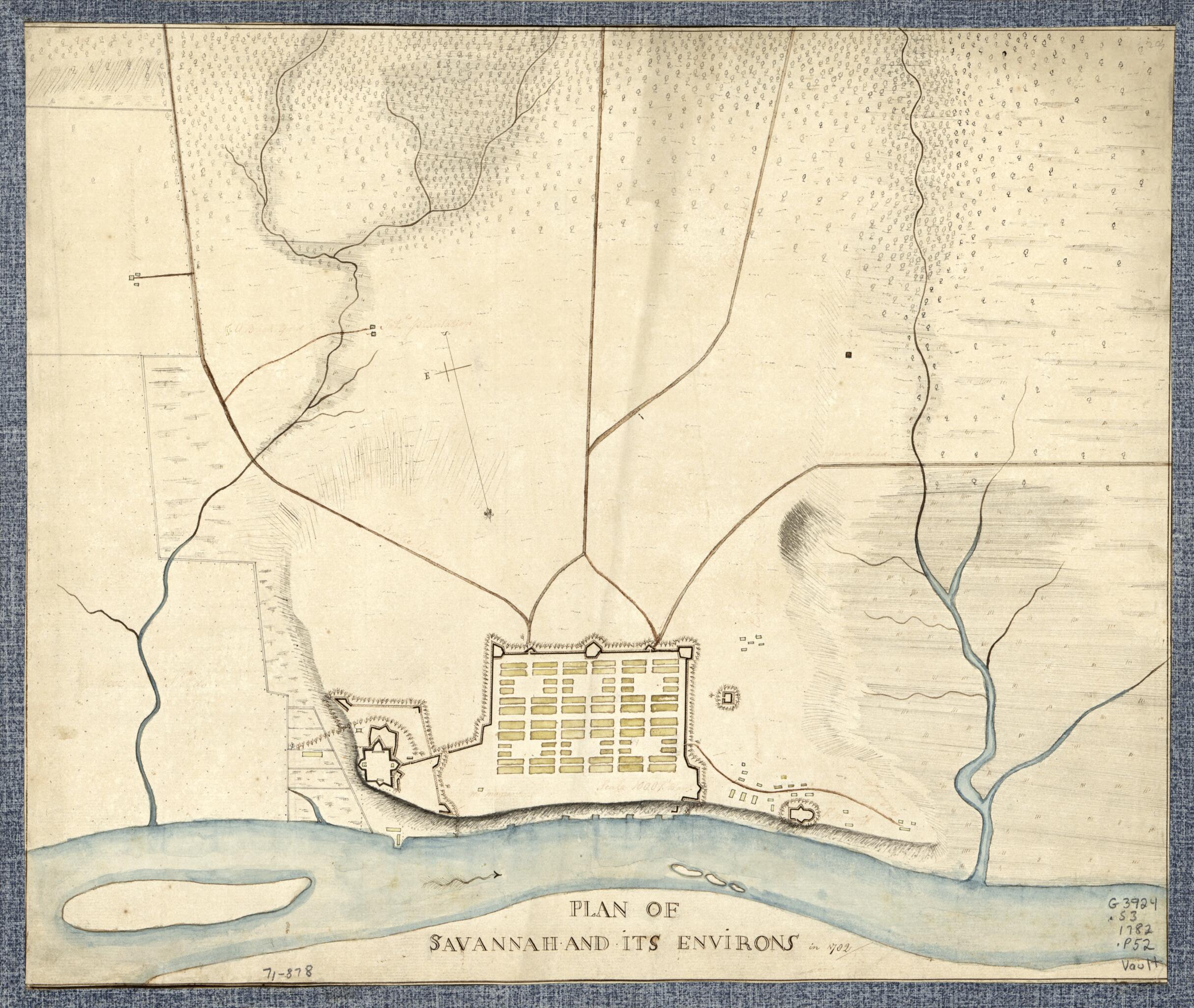 This old map of Plan of Savannah and Its Environs In from 1782 was created by in 1782