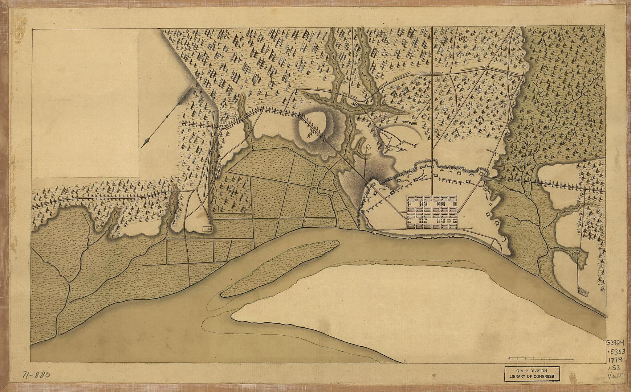 This old map of Savannah and Its Environs from 1779 was created by in 1779