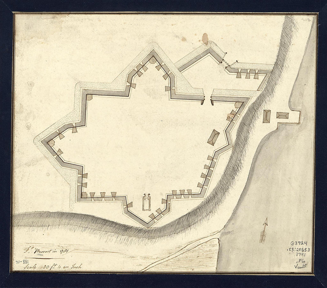 This old map of Ft. Provost In from 1781 was created by in 1781