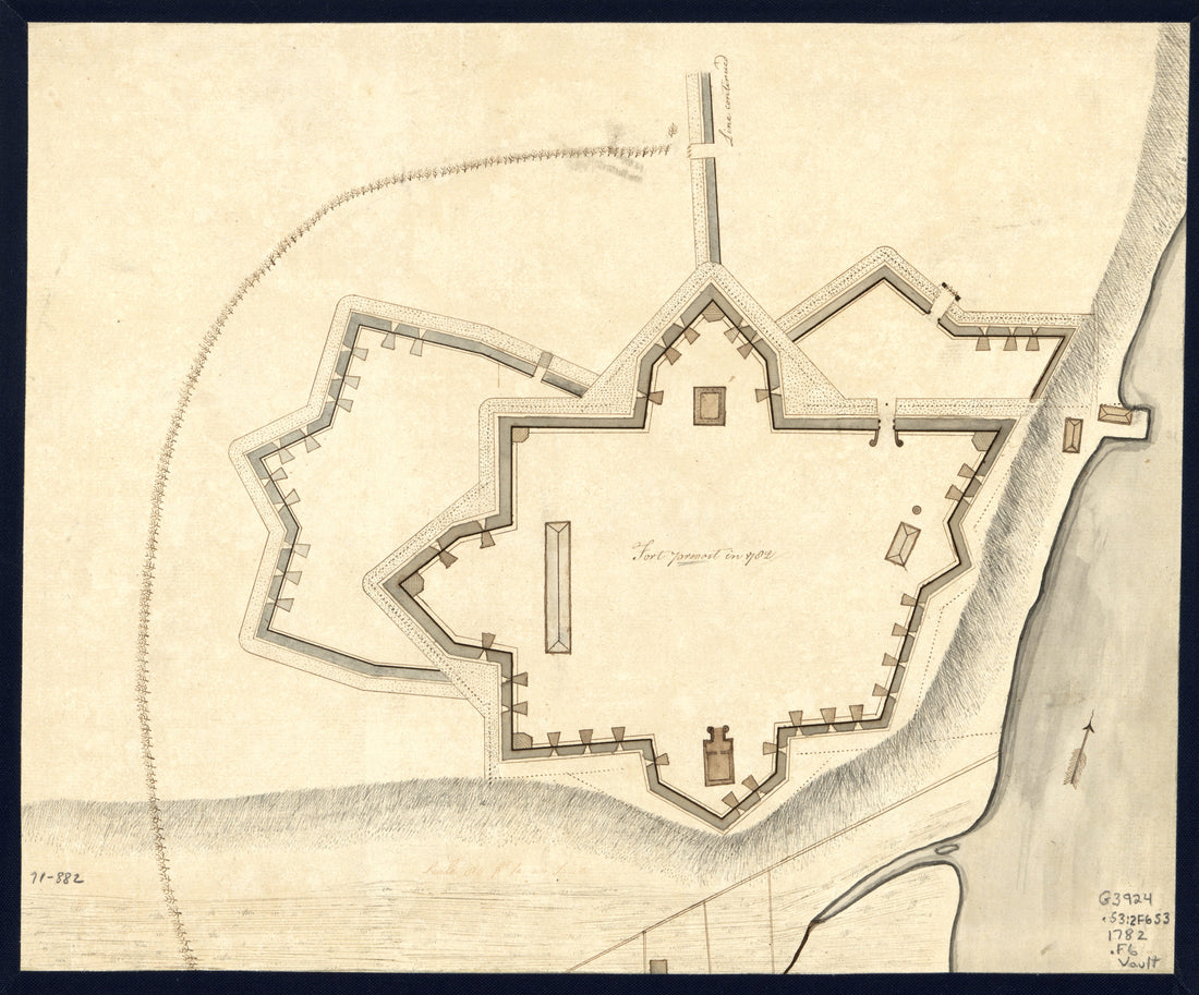 This old map of Fort Provost In from 1782 was created by in 1782