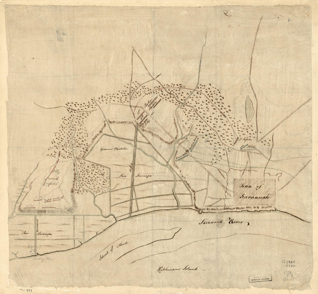 This old map of Taking of Savannah In Dec. from 1778 was created by in 1778