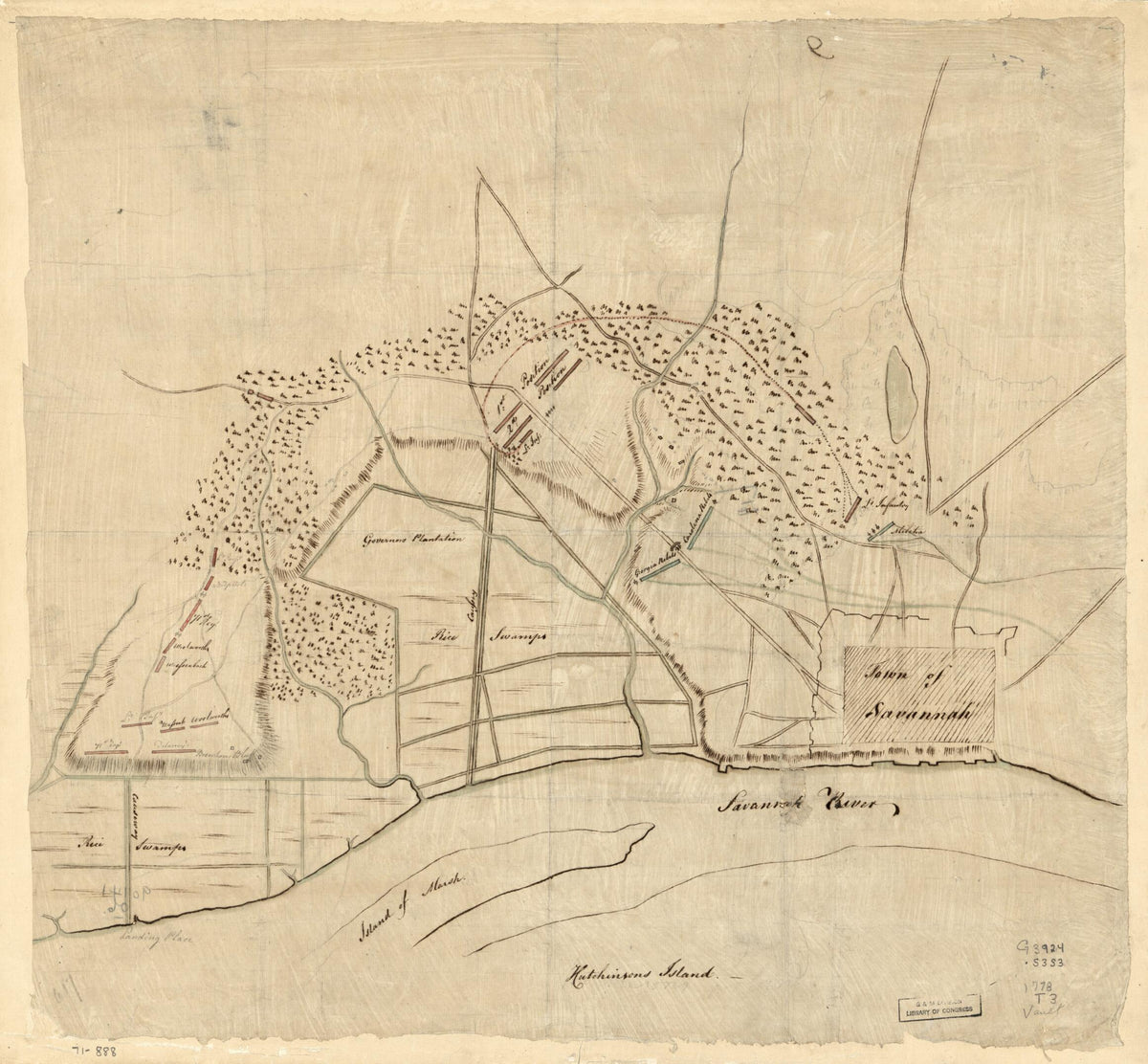 Taking of Savannah In Dec. 1778 by Relic Map Company