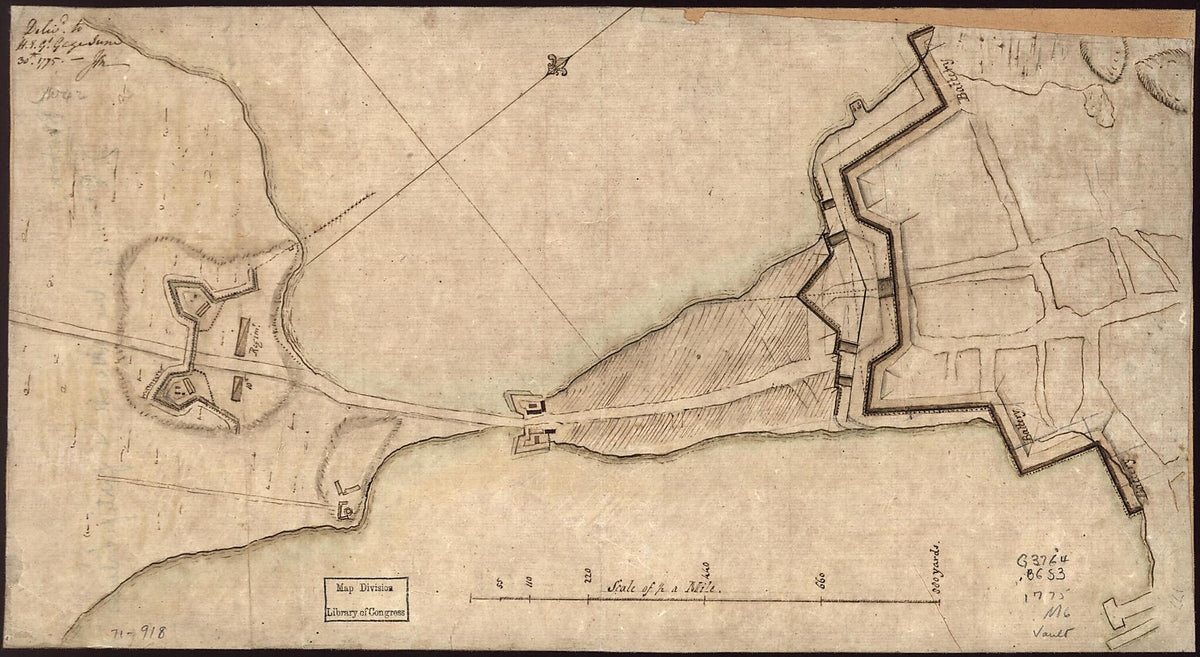 Boston, Massachusetts 1775 by Relic Map Company