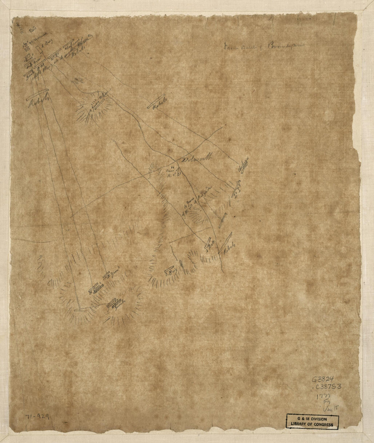 From Battle of Brandywine 1777 by Relic Map Company