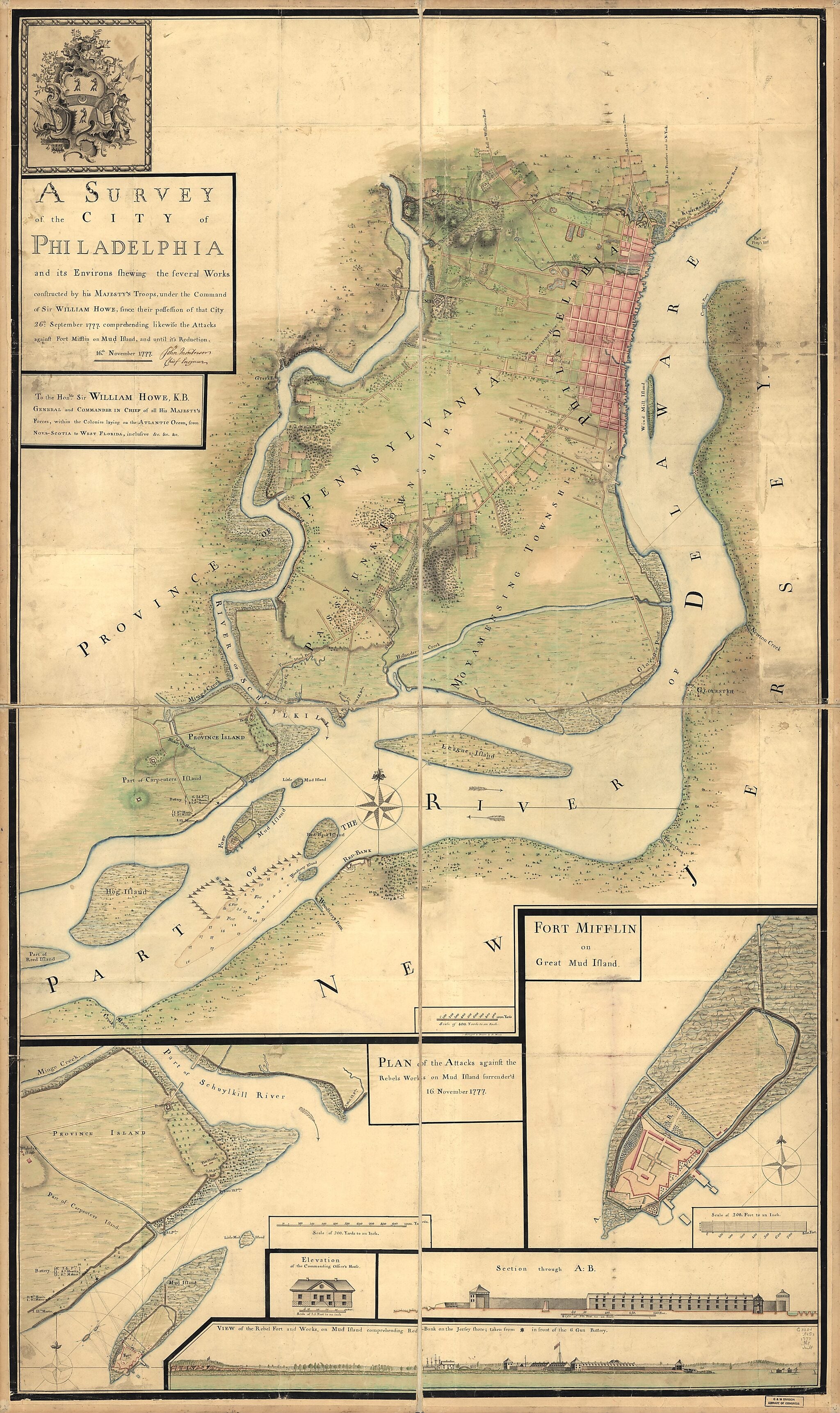 This old map of A Survey of the City of Philadelphia and Its Environs Shewing the Several Works Constructed by His Majesty&