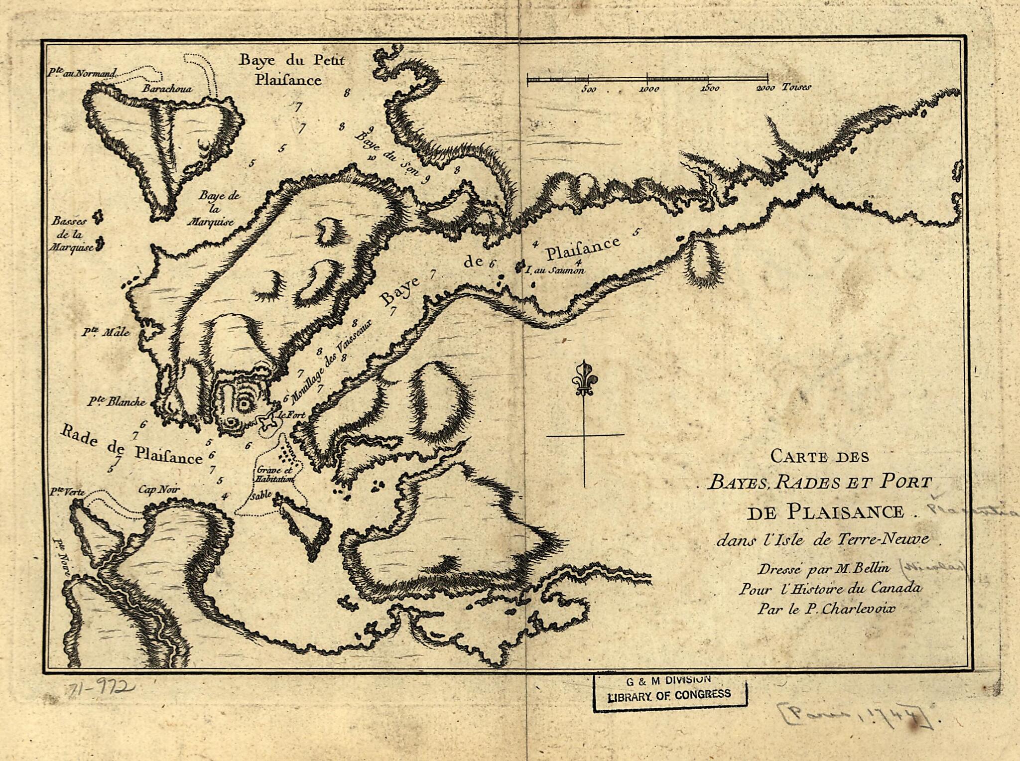 This old map of Neuve from 1755 was created by Jacques Nicolas Bellin, François-Xavier De in 1755