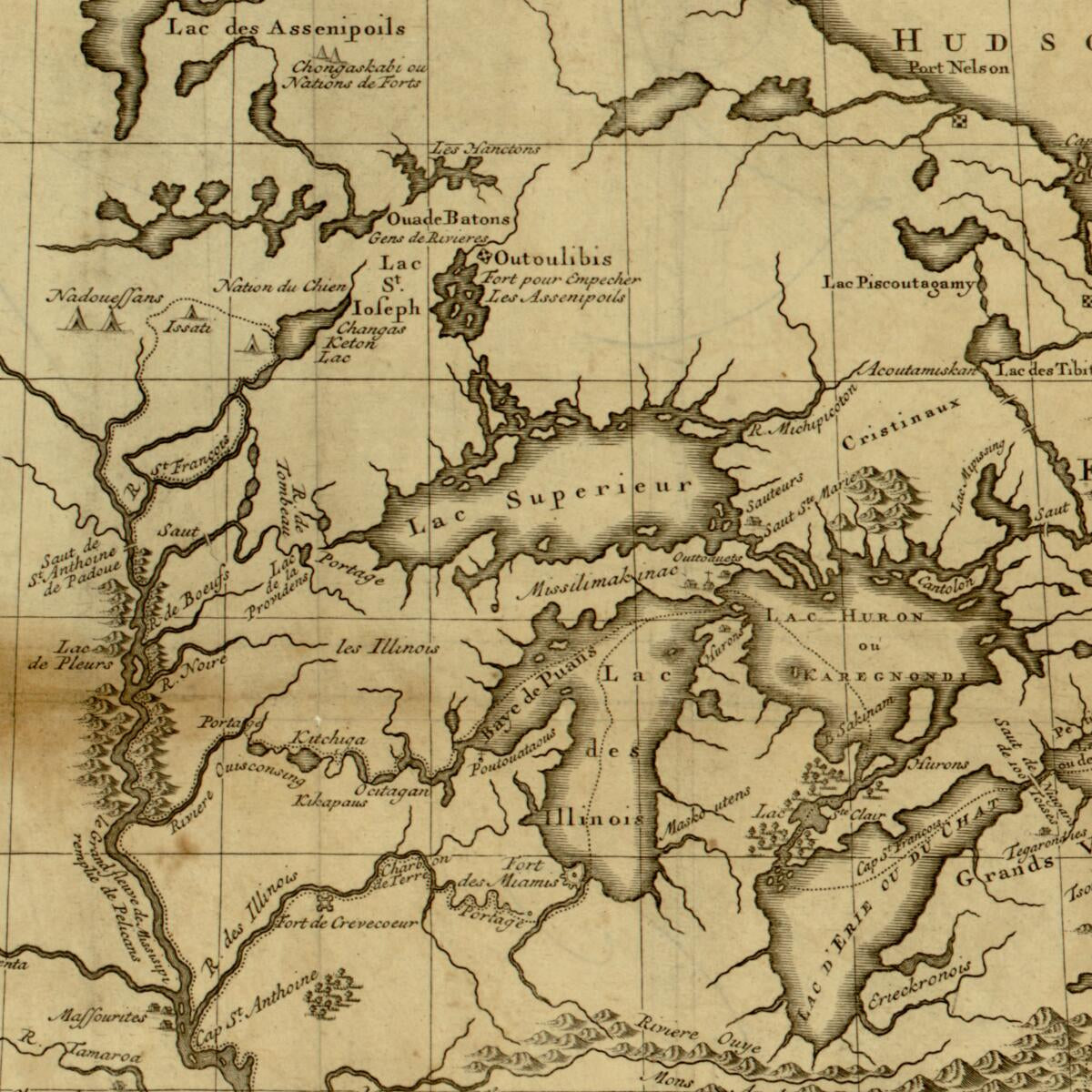 This old map of Le Cours Du Fleuve Missisipi Selon Les Relations Les Plus Modernes from 1737 was created by  Frédéric in 1737