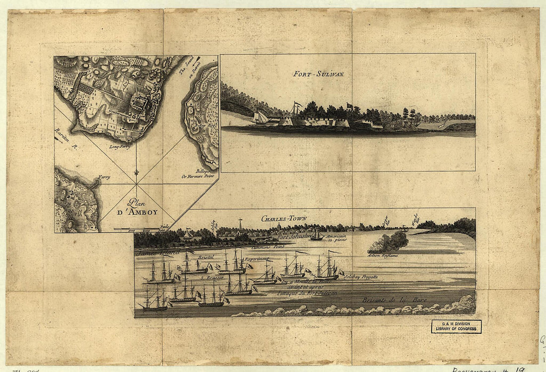 This old map of Town Et De Fort Sulivan, Mai from 1780 was created by in 1780