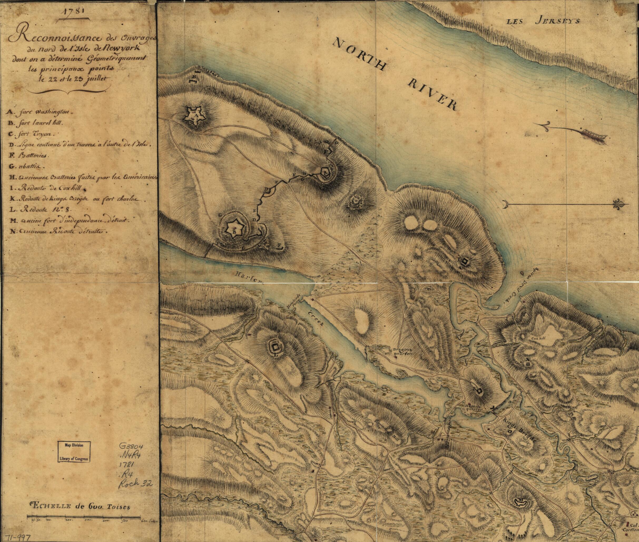 This old map of Reconnoissance Des Ouvrages Du Nord De L&